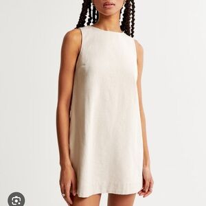 White linen abercrombie dress